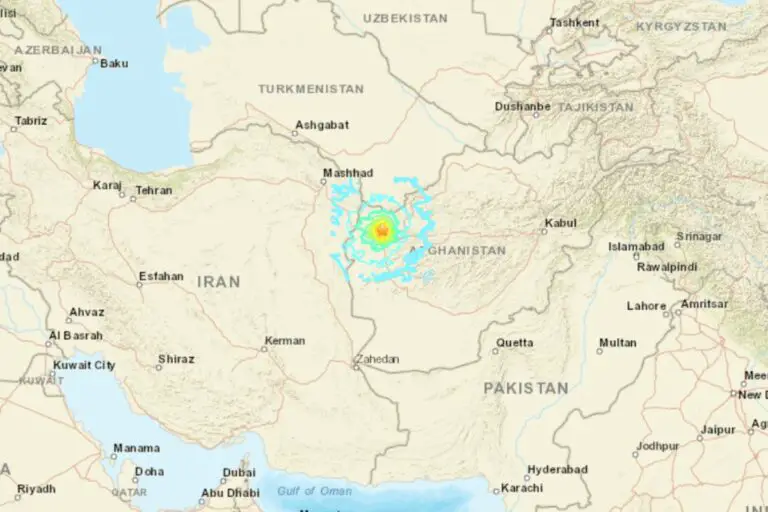 Rejon trzęsienia ziemi w Afganistanie. Obrazek ilustracyjny. Źródło: USGS