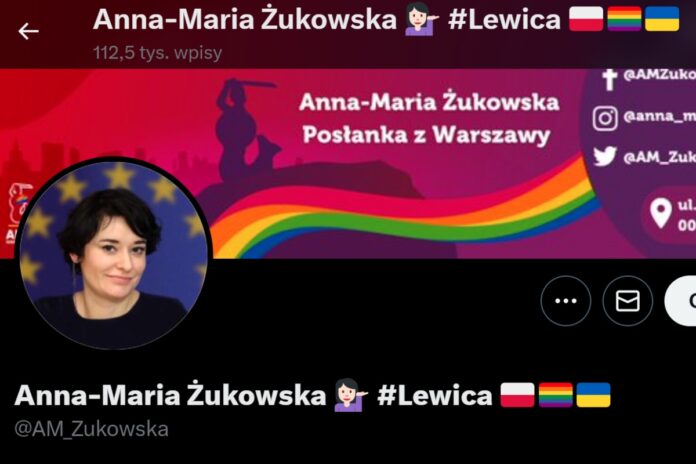 Anna Maria-Żukowska z Lewicy na Twitterze/X. Obrazek ilustracyjny. Źródło: x