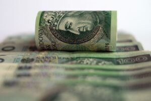 Pieniądze, sto złotych.