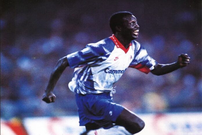 George Weah w 1992 roku. Foto. Wikipedia domena publiczna