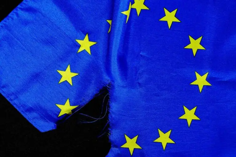 Unia Europejska. Flaga UE. Bruksela
