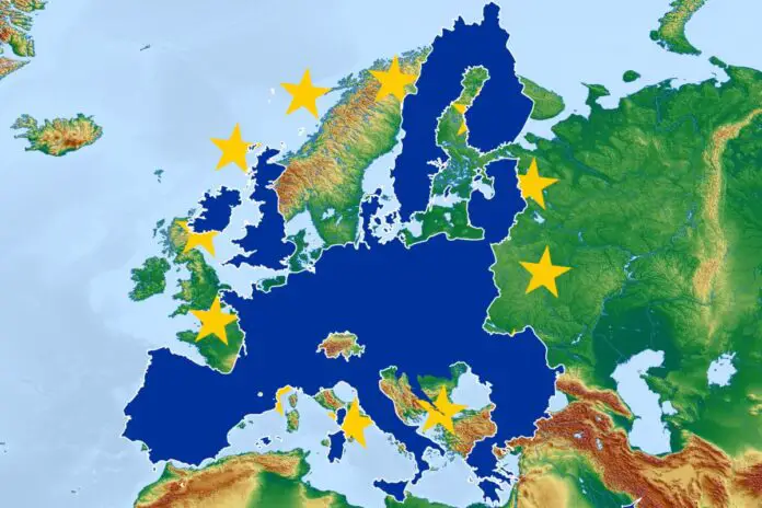 Unia Europejska. Europa. Mapa.