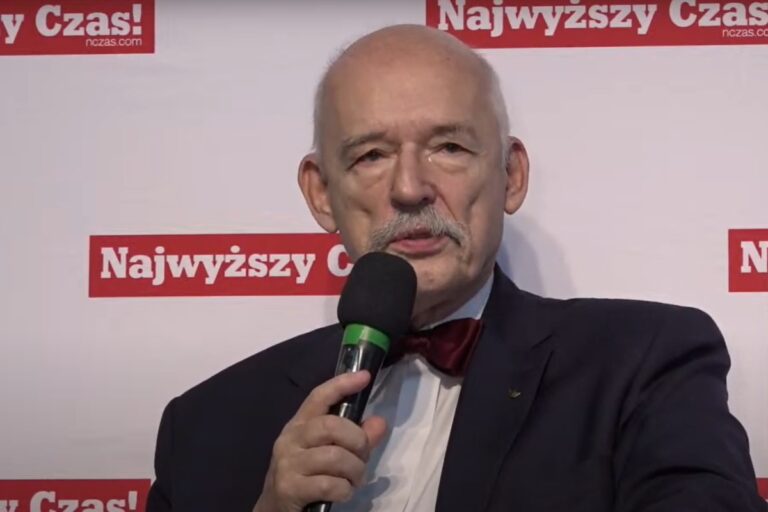 Janusz Korwin-Mikke na XIII Konferencji Prawicy Wolnościowej.
