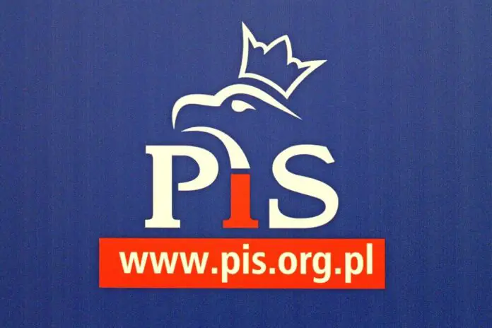 Logo Prawa i Sprawiedliwości.