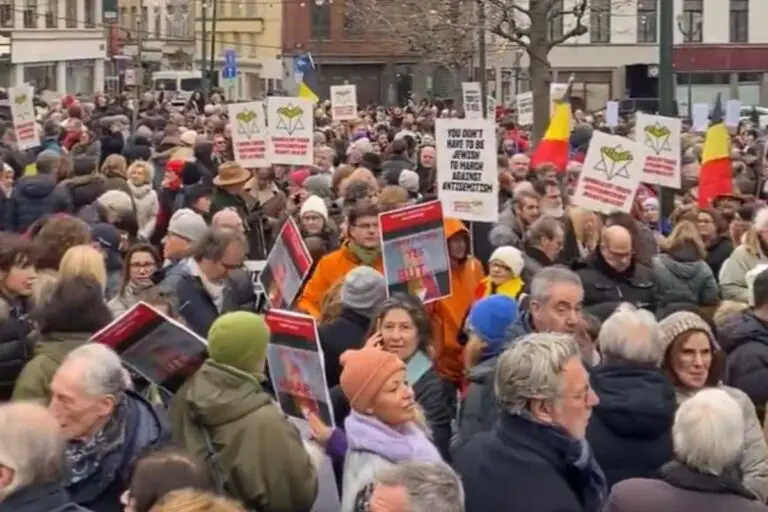 Bruksela. Manifestacja przeciwko antysemityzmowi