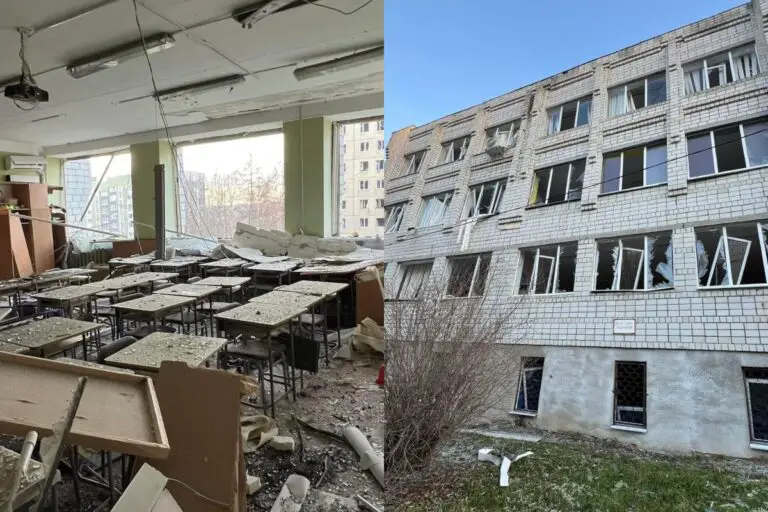 Zniszczenia we Lwowie po rosyjskim ataku rakietowym.