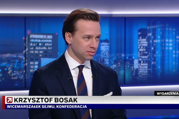 Krzysztof Bosak. Foto: print screen PolsatNews.pl