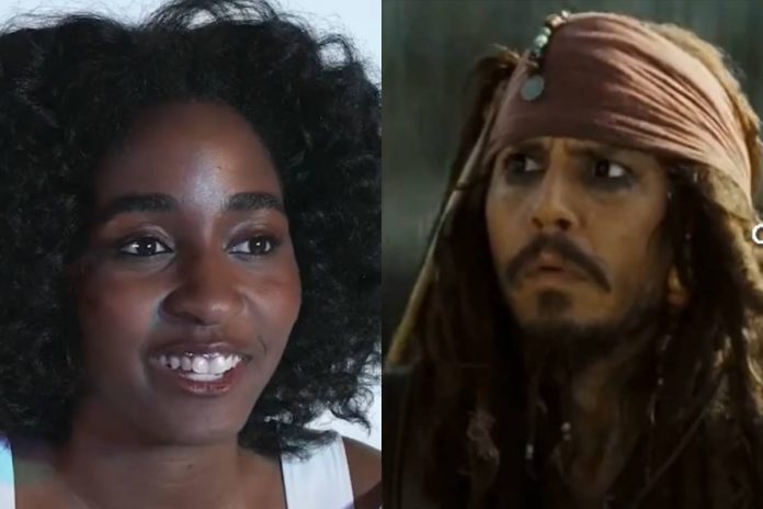 Ayo Edibiri, Johnny Depp jako Jack Sparrow Fot. YouTube, collage