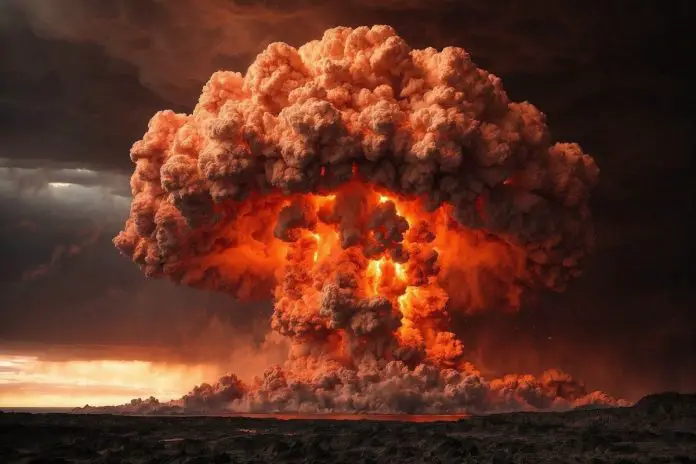 Wybuch bomby jądrowej. Obrazek ilustracyjny wygenerowany przez AI. Źródło: pixabay