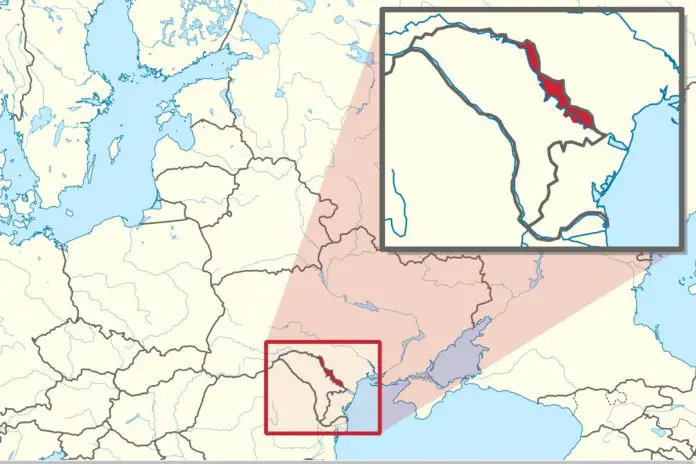 Separatystyczne Naddniestrze na mapie Europy wschodniej. Źródło: wikimedia