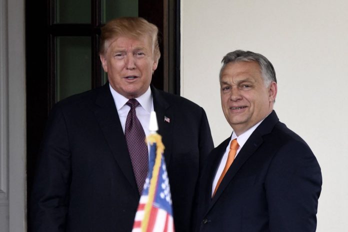 Donald Trump oraz Wiktor Orban.