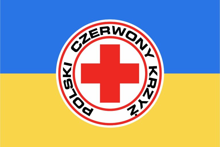 PCK Polski Czerwony Krzyż Ukraina logo flaga