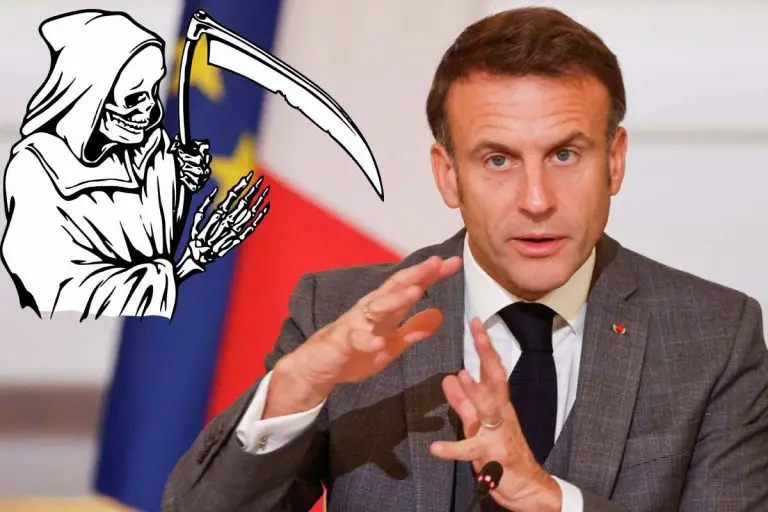 Śmierć oraz Emmanuel Macron.
