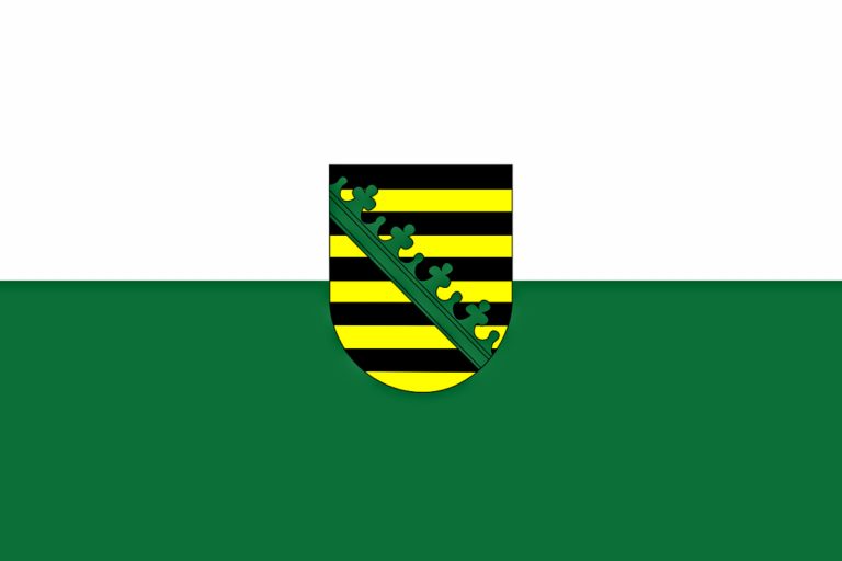 Flaga Saksonii. Zdjęcie: Pixabay