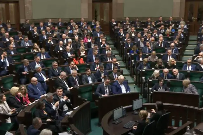 Sejm podczas głosowania
