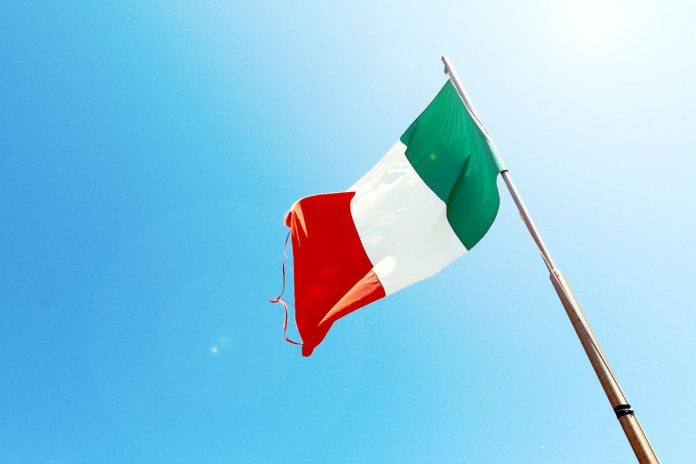 Flaga Włoch.