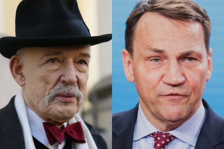 Janusz Korwin-Mikke, Radosław Sikorski