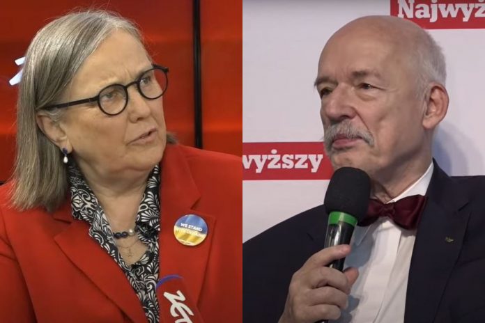 Róża Thun oraz Janusz Korwin-Mikke.