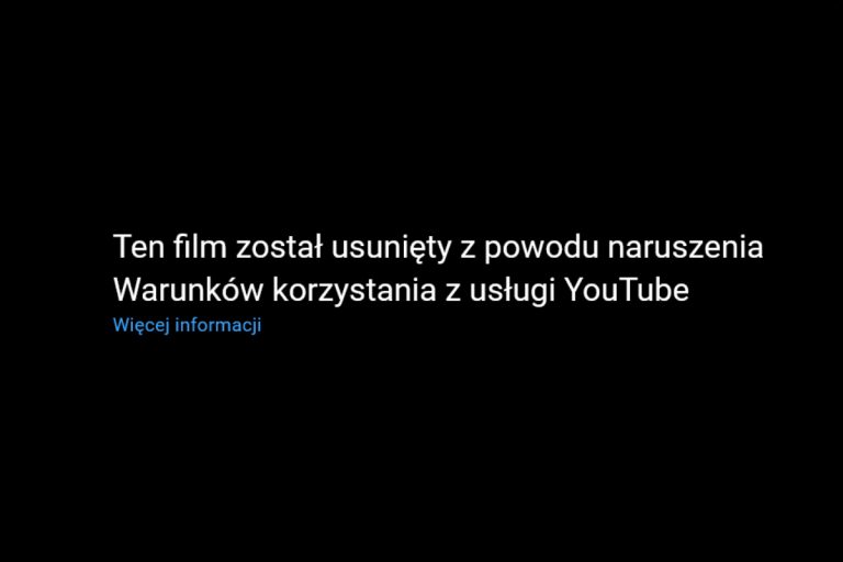 YouTube usunął kolejne nagranie z Tomaszem Sommerem