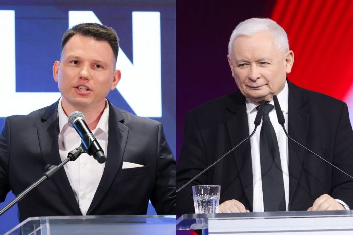 Sławomir Mentzen oraz Jarosław Kaczyński.