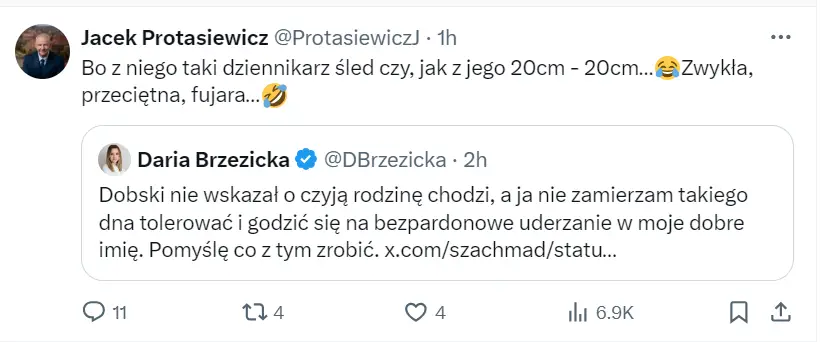 Jacek Protasiewicz na Twitterze.