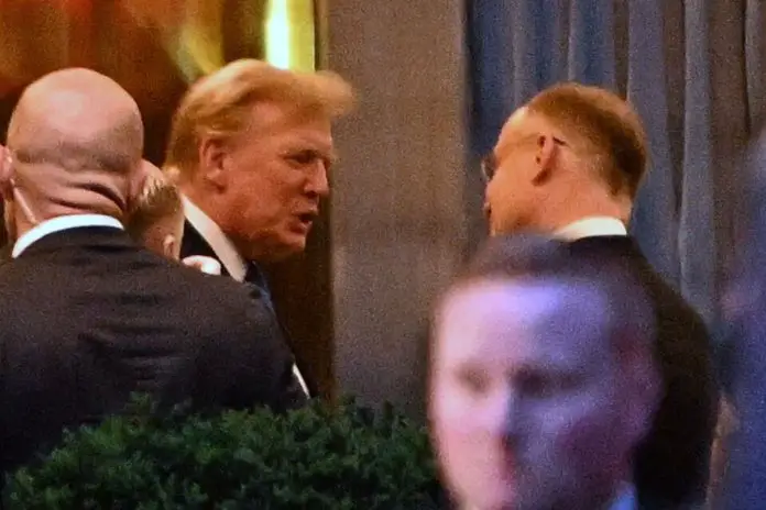Donald Trump i Andrzej Duda przed spotkaniem w Trump Tower w Nowym Jorku.