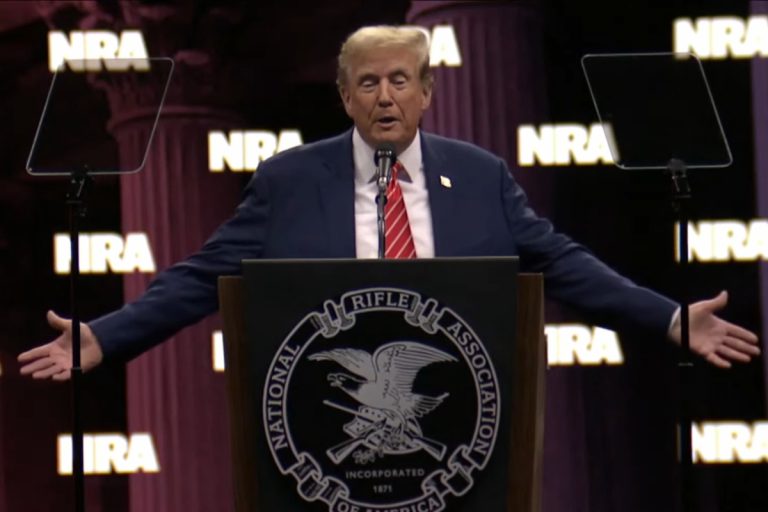 Donald Trump na konwencji NRA. Foto: print screen YT/NRA