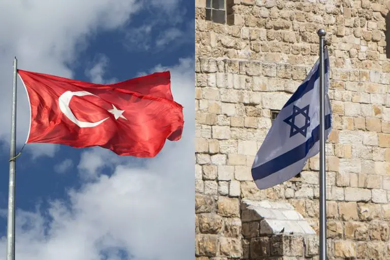 Flagi Turcji i Izraela