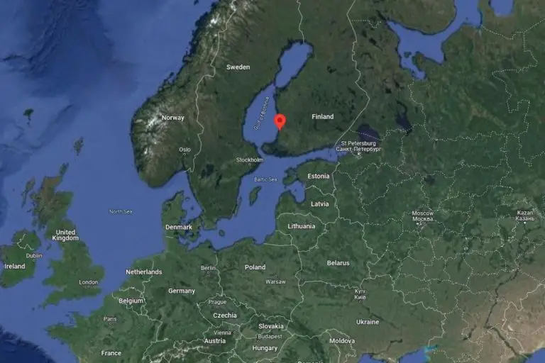 Lokalizacja elektrowni atomowej Olkiluoto w Finlandii. Foto: google maps