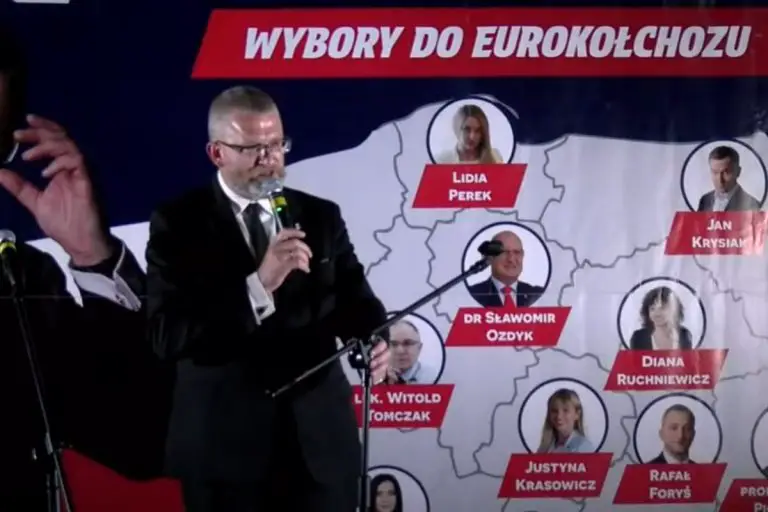 Grzegorz Braun, finisz kampanii w Krakowie.