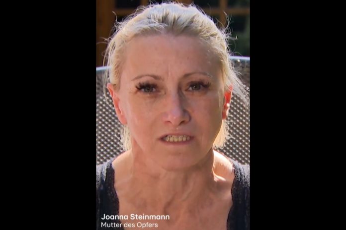 Joanna Steinmann, matka zamordowanego chłopaka. Foto: print screen X