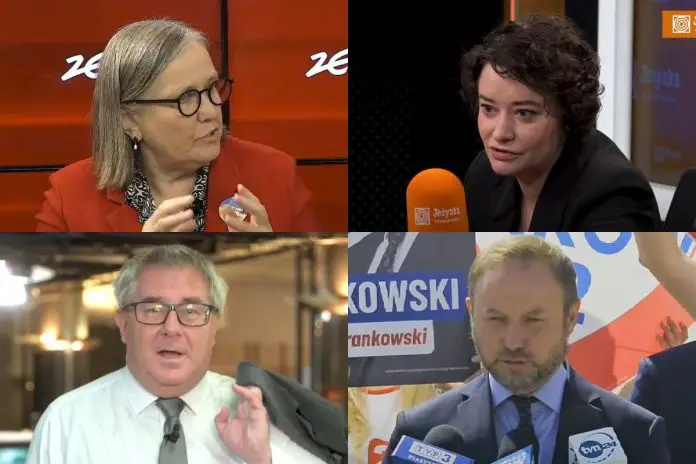 Róża Thun, Anna Maria Żukowska, Ryszard Czarnecki, Tomasz Frankowski.