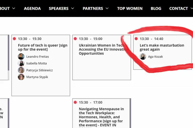 Women in Tech Summit. Na konferencji naukowej kobiety uczą się… masturbacji