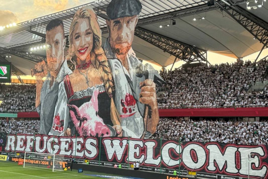 "Refugees Welcome!" Kibice Legii Warszawa Dali Czadu [FOTO] - NCZAS.INFO