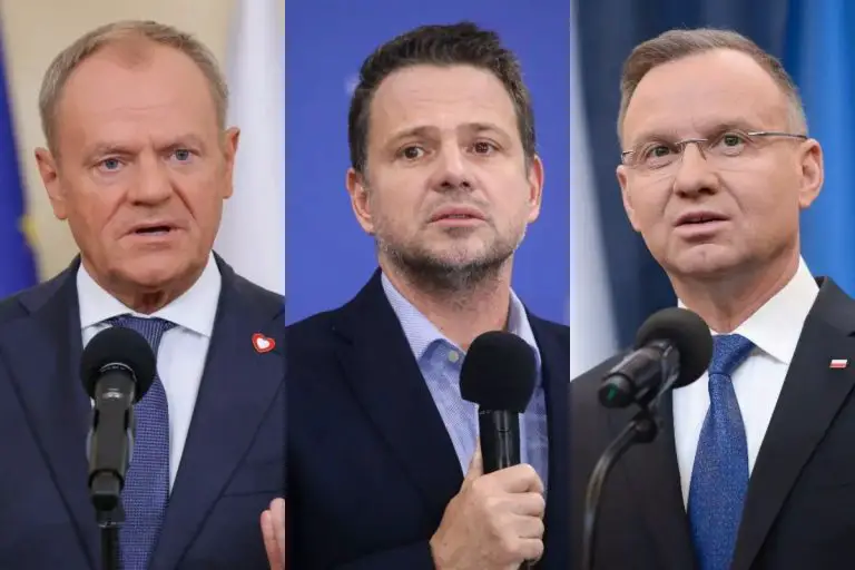 Donald Tusk, Rafał Trzaskowski oraz Andrzej Duda.