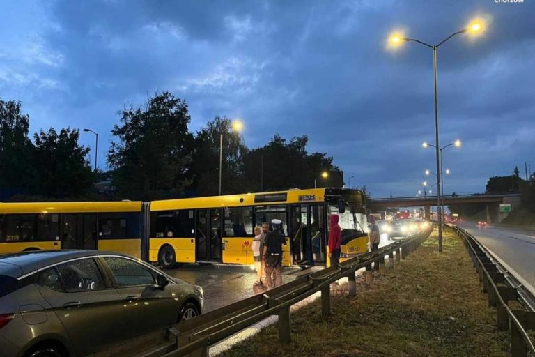 Chorzów. Autobus jechał pod prąd