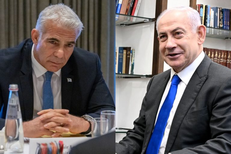 Jair Lapid oraz Benjamin Netanjahu