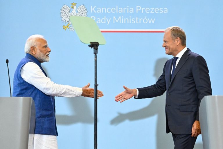 Narendra Modi oraz Donald Tusk