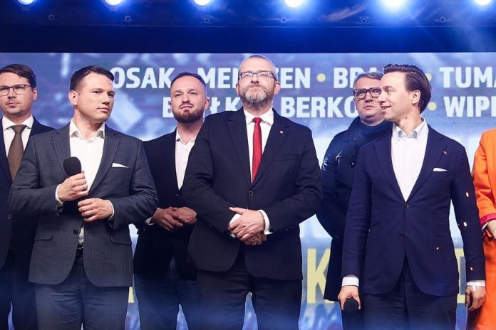 Grzegorz Płaczek, Sławomir Mentzen, Witold Tumanowicz, Grzegorz Braun, Przemysław Wipler oraz Krzysztof Bosak