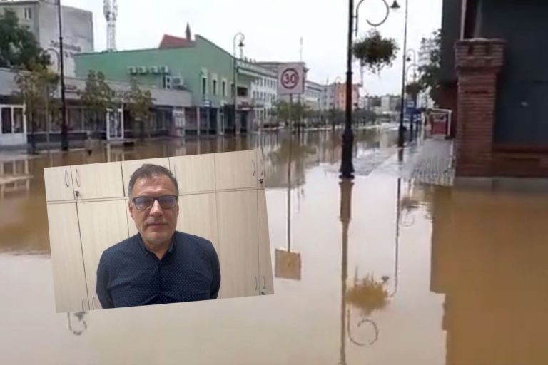 Burmistrz Nysy Kordian Kolbiarz oraz powódź w Nysie.