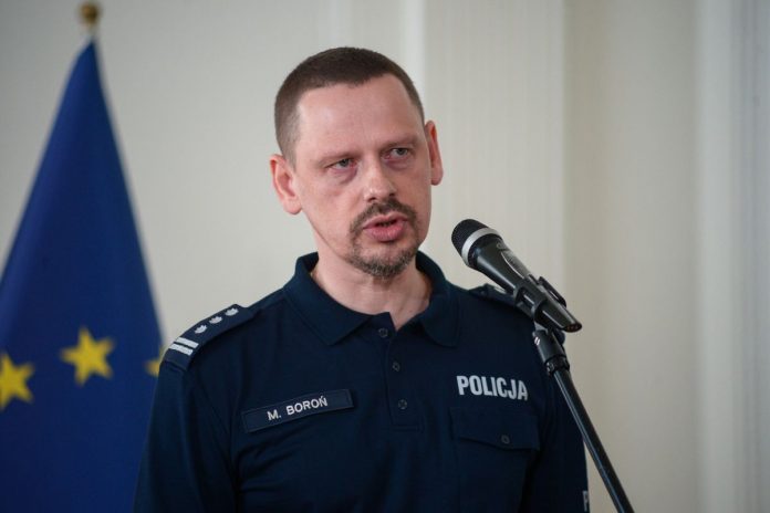 Komendant główny Policji insp. Marek Boroń.