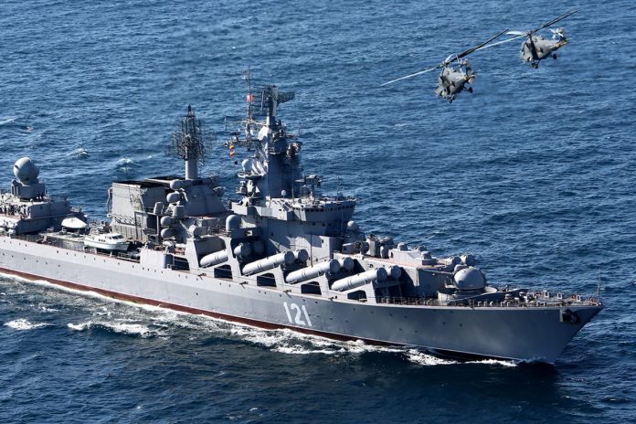 Slava-class cruiser Moskva.