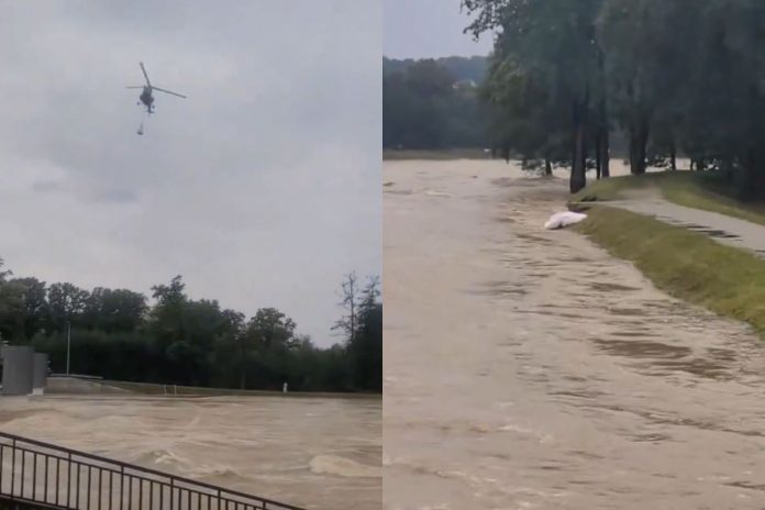 Trwa próba załatania wału na Nysie Kłodzkiej.