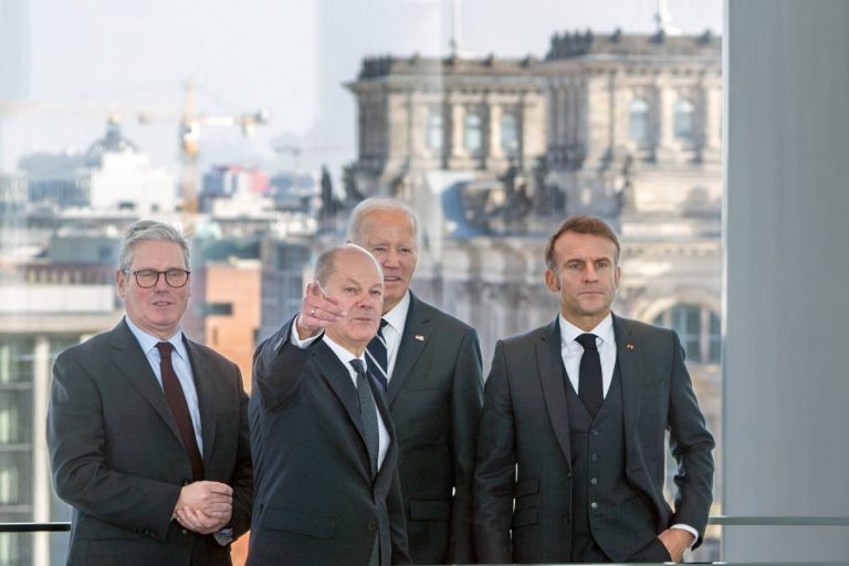 Starmer, Scholz, Biden, Macron.