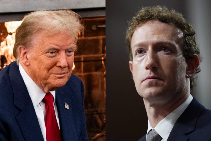 Donald Trump i Mark Zuckerberg Fot. PAP. collage