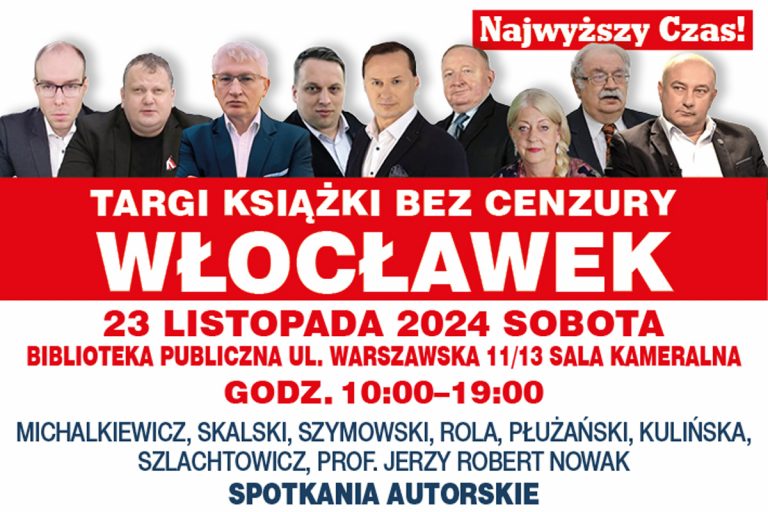 Targi Książki Patriotycznej we Włocławku. Przyjdź i spotkaj się z autorami „Najwyższego Czasu!”