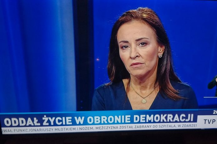 Dorota Wysocka Schnepf zajęła się polityczną gloryfikacją samobójstw w TVP. Foto: priontr screen X