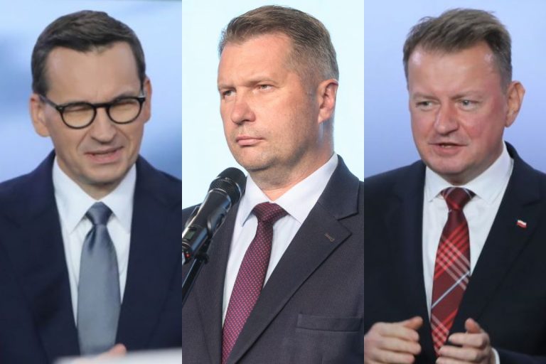 Mateusz Morawiecki, Przemysław Czarnek oraz Mariusz Błaszczak.