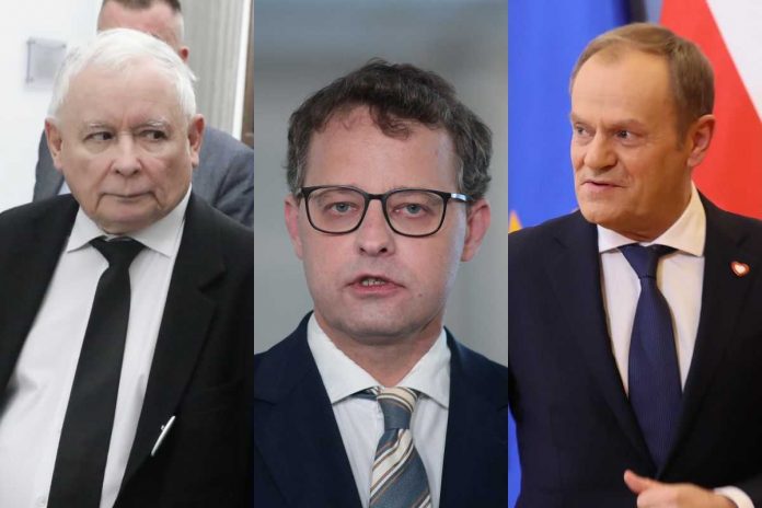 Jarosław Kaczyński, Marcin Romanowski i Donald Tusk