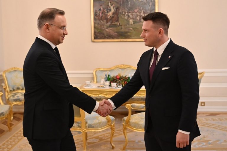 Prezydent Andrzej Duda i Sławomir Mentzen. Foto: X/Sławomir Mentzen